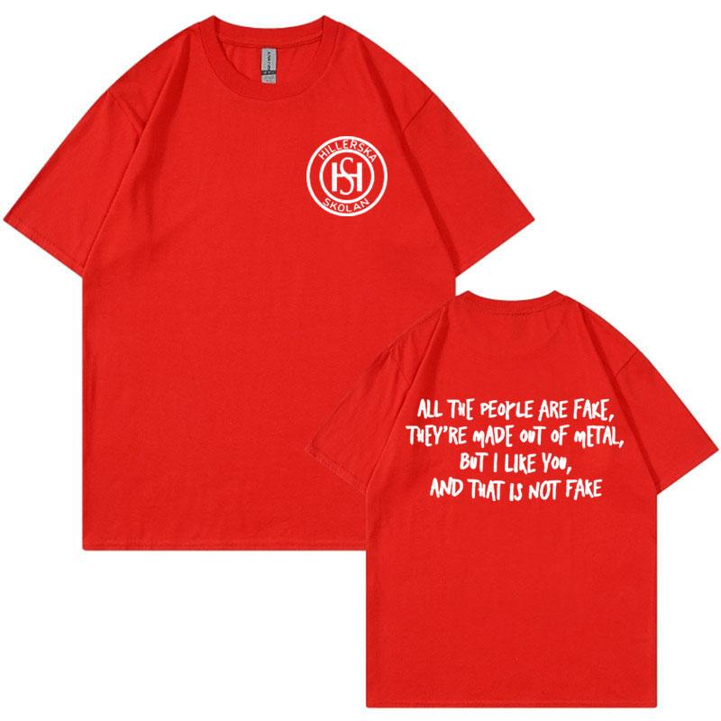 The Young Royals Hillerska Skolan T Shirt Wilhelm and Simon All The People Are Fake T Shirts Men Women Oversized Cotton Tshirt S