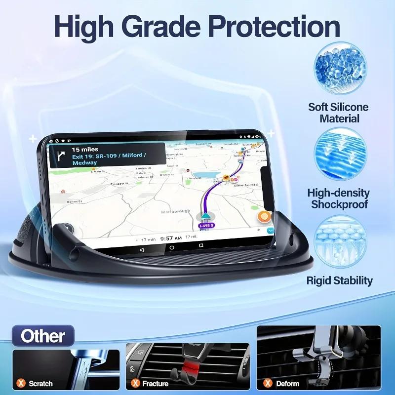 Car HolderTravel Essentials Sleek Car Accessory Compact Holder Nonslip Grip Car Phone Mount Auto Accessory