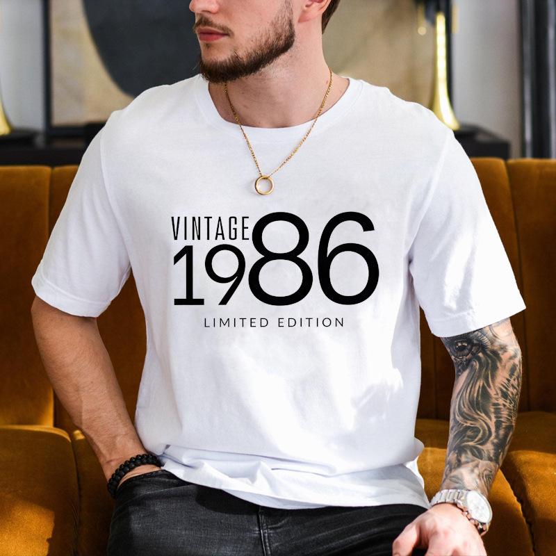 Unisexs Crew Neck Short Sleeve T Shirt Vintage 1976 Limited Edition Graphic Tee Classic Born Year Casual Unisexs Tops For Gift Wear