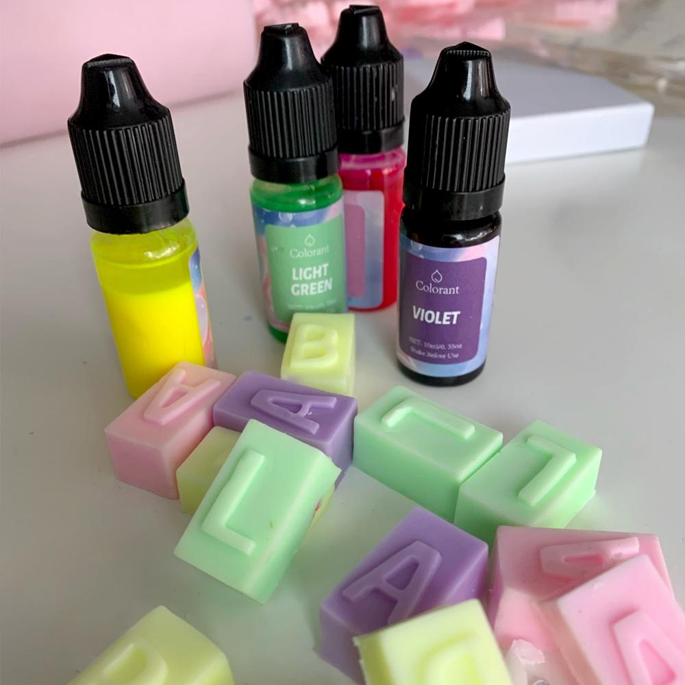 10ml Candle Soap Dye Resin Pigment 24 Color Liquid Colorant for DIY Candle Soap Mold Making Handicraft Material Supplies Pigment