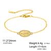 Virgin Mary Pendant Bracelet for Women Stainless Steel Cross Bracelet Catholic Christian Faith Bracelet Religious Gift for Girls