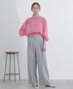Nano Universe Sheer Volume Size Pink Pullover, S,
