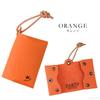 ZARIO-GRANDEE - Genuine Leather Tissue Cover with Leather Cord, Bi-fold, Compact Size, Made In Japan [ZAG-206T] (Orange)