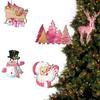 24Pcs/set Hangable Christmas Hanging Pendant Simple Christmas Tree Ornaments  New Year