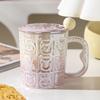 Wind Ceramic Cup With Lid High Value Home Office Couple Water Cup Gift Box Gift High Sense
