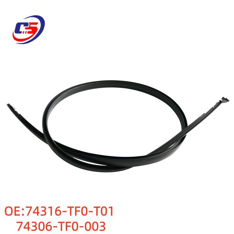 Compatible Roof Molding Water Gutter Strip for FIT 74316-TF0-T01 / 74306-TF0-003