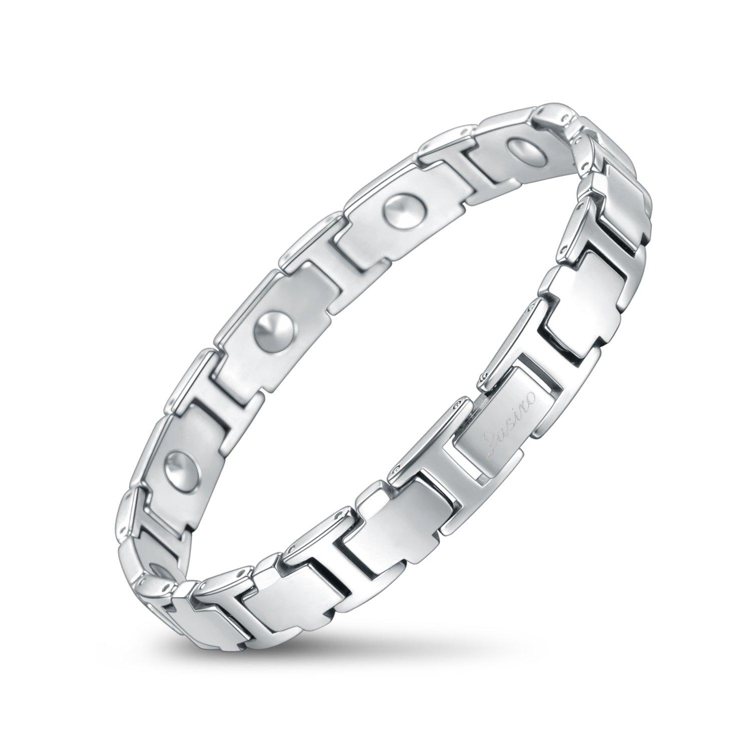 

Pasiro Germanium Bracelet Tungsten Static Eliminator Silver Anti-Static Men s