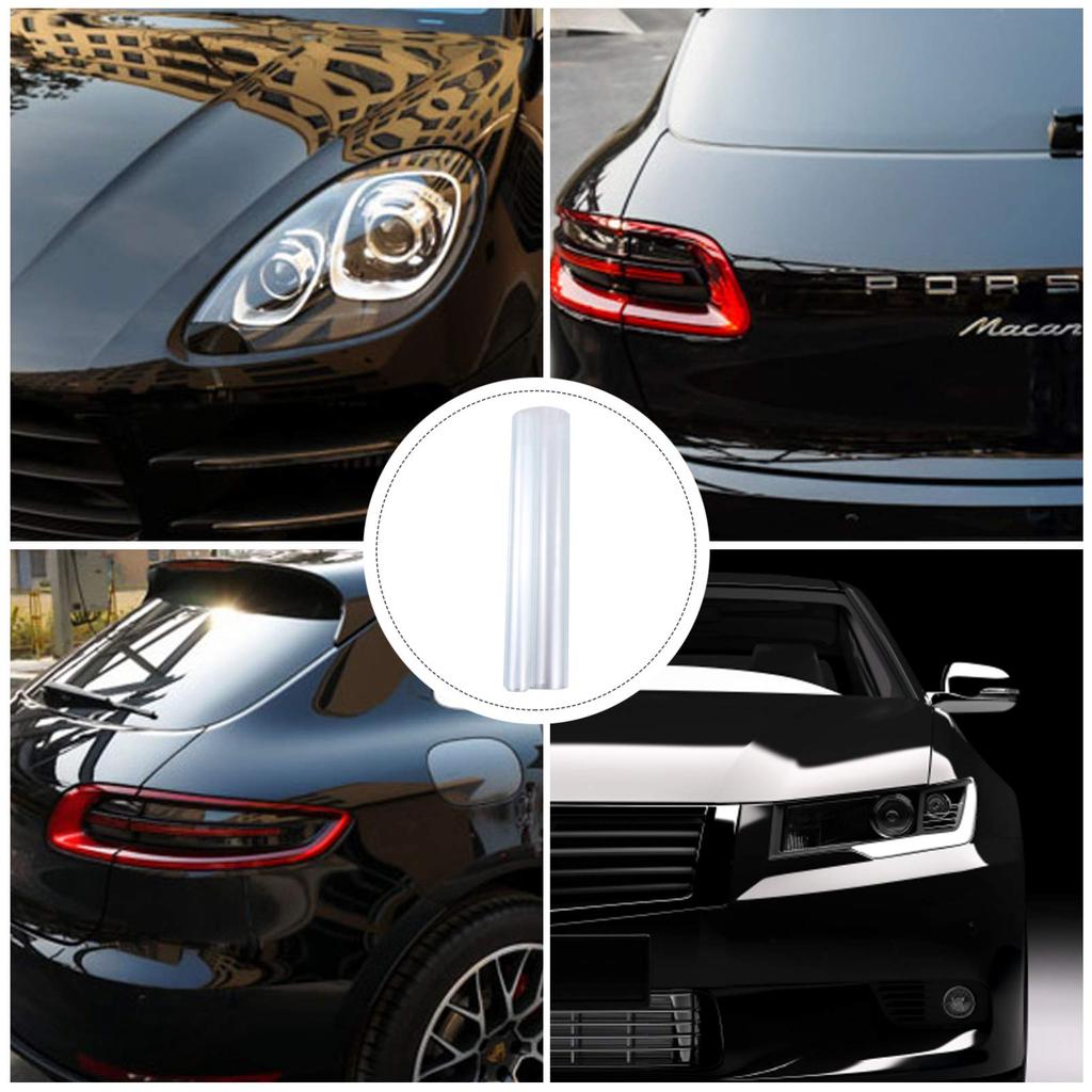 ledmomo Car Protection for Vehicle Scratch and Stain PVC Gloss for Doors and Durable and Easy to Install Film, Transparent, 100x40cm, Protection,