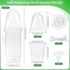 12 Pcs Clear Nursery Planter 2 Inch Self Watering Planter Nursery Pots With Humidity Dome Adjustable Vent Cultivation Box Set