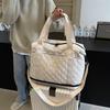 Rhombus Travel Luggage Women's Light Korean Edition Oblique Span Fitness Bag Premium Sense Large Capacity Travel Storage Bag