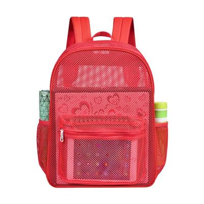 High Load-bearing Mesh Shoulder Bag Transparent Simple Beach Backpack Lightweight Outdoor Sports Bag Mesh Bag Hiking