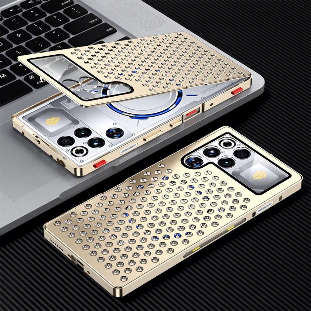 For Red Magic 11 Pro/11S Pro+ Metal Phone Case with Heat Dissipation & Anti-Fall Protection With Shoulder Button Version