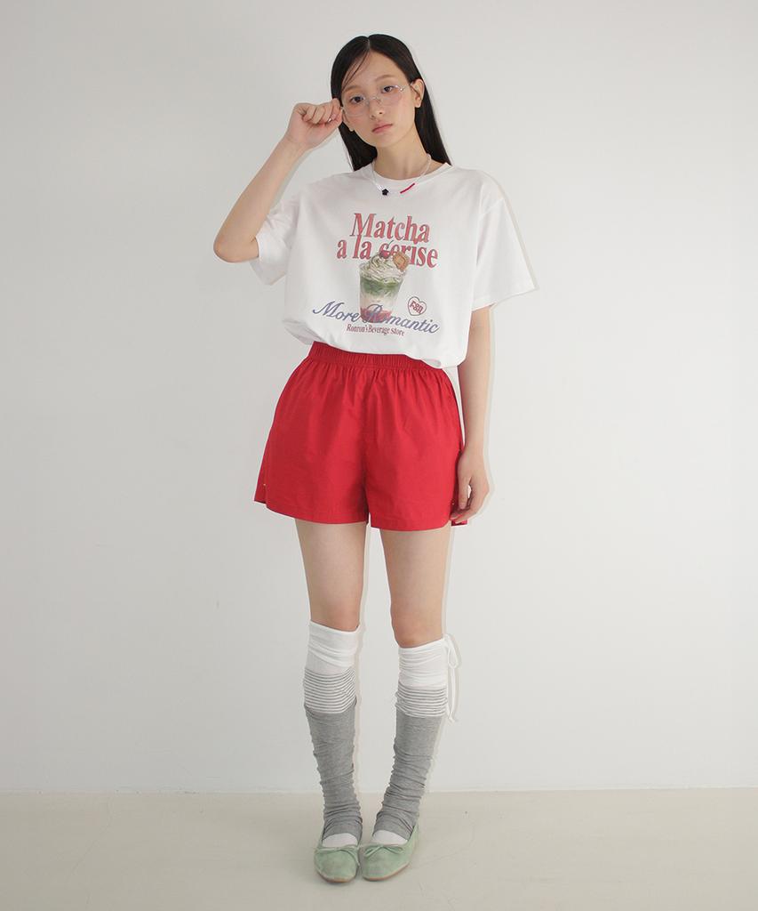 RONRON Heart Pocket Trunk Short Pants Red