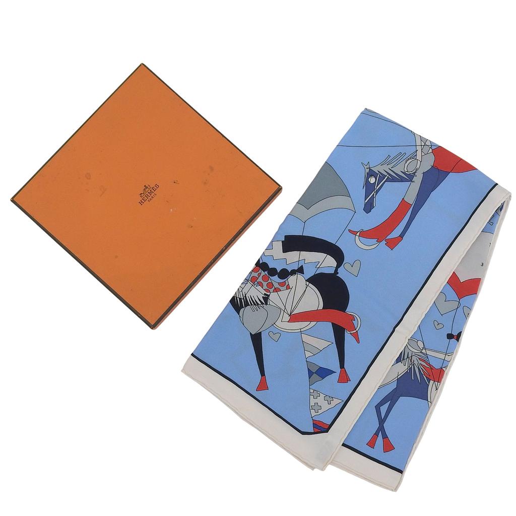 Pristine HERMES scarf Love for horses multicolor silk Women Used