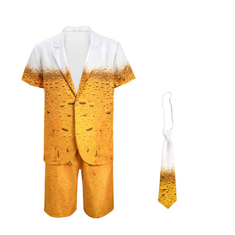 Theme Beer Mens Performance Suit Dress Cosplay Costume Halloween Gift Party