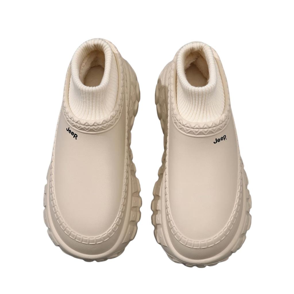 Jeep Baumwollschuhe Serie Herbst Winter Plüsch EVA Rutschfest Kochschuhe Unisex Schuhe Khaki P750N14901-2