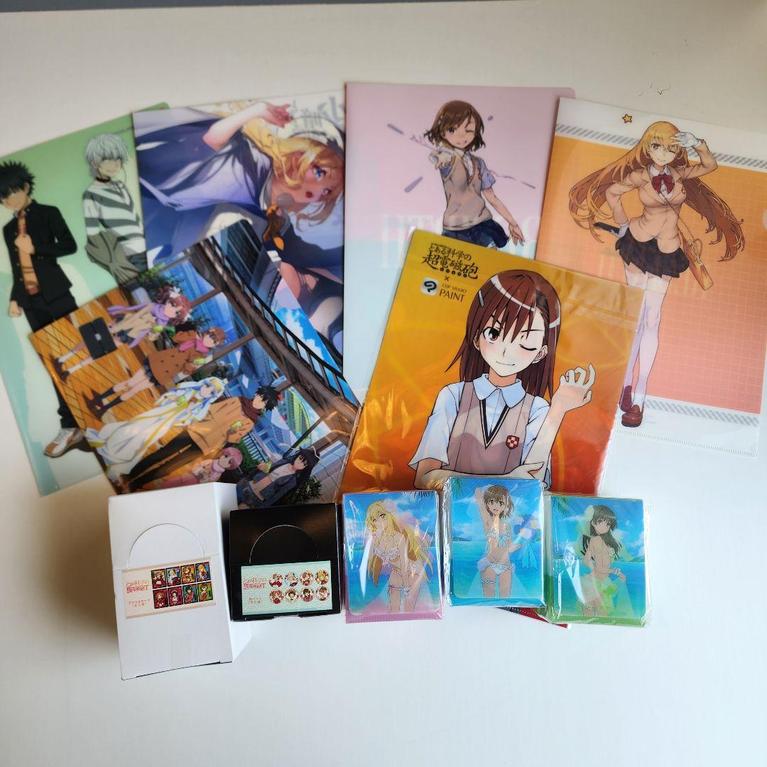 

[USED] A Certain Series Acrylic Card, Card Holder, Can Badge, Clear File Set of 4