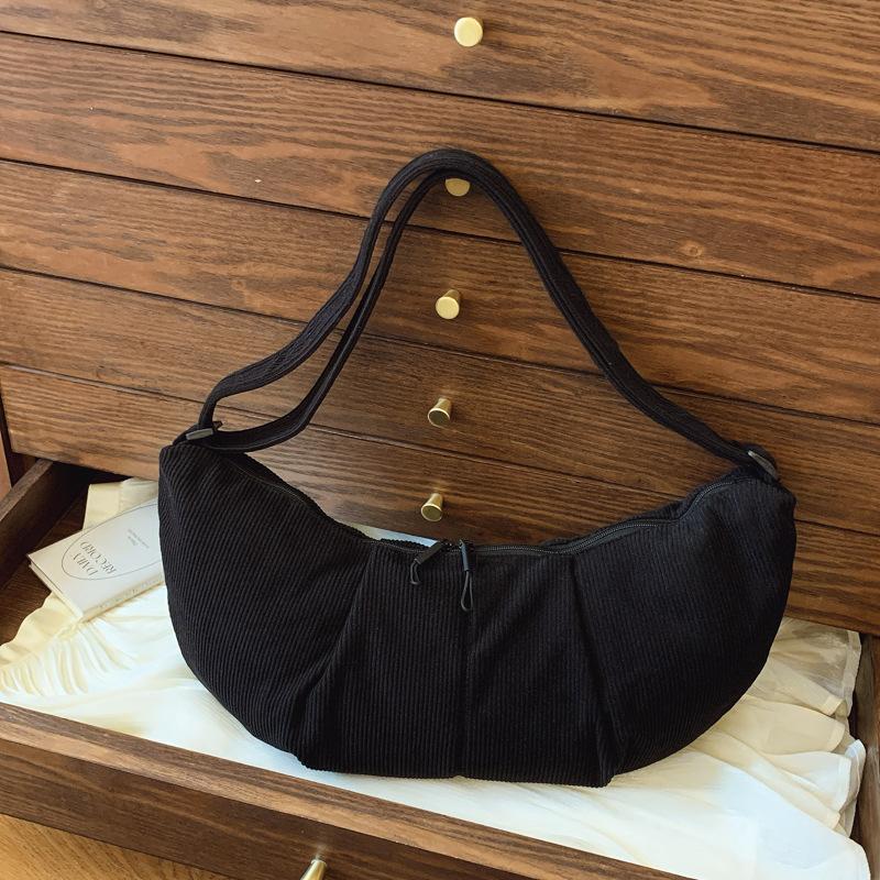 Crossbody Bag Women's Large-capacity Literary and Foreign-style Cloth Bag, Personalized Fashion and Leisure Shoulder Bag, Male Student Class Dumpling