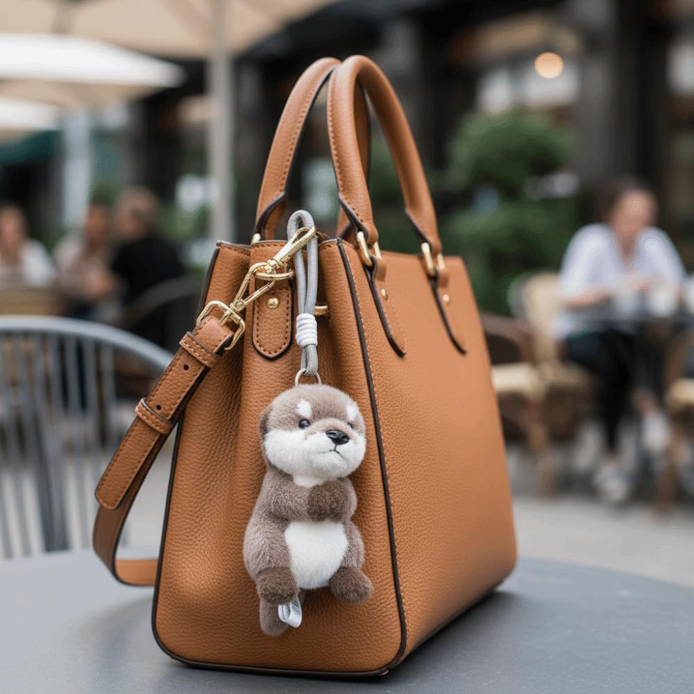 Cute Design Otter Backpack Pendant Soft Material Otter Plush Toy  Kid Birthday Gift