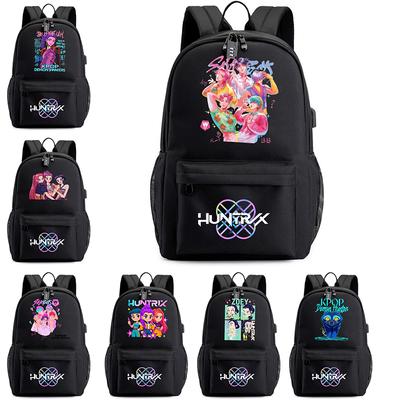 Anime Cartoon K-pop Printed Backpack for Teenager Student Girl Boy Bookbag Schoolbag Women Large Capacity Waterproof Travel Bag Kid Gift
