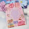 Cute Bow Pattern Insert Paper Cards Waterproof No Residue for Transparent Tablet Case E-Reader Cover Travel Portable Decor