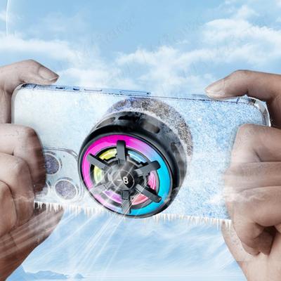 2024 DY28 Mobile Phone Magnetic/ Back-Clip 2 In 1 Semiconductor Radiator Cooling with RGB Light for IOS Android PUBG Game Cooler