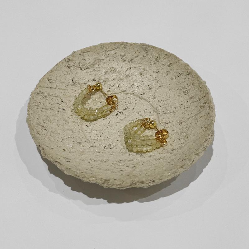 Love & Nancy Sonnet 2025 Iridescent Crystal Earrings: Korean Style, High-End Spring Collection