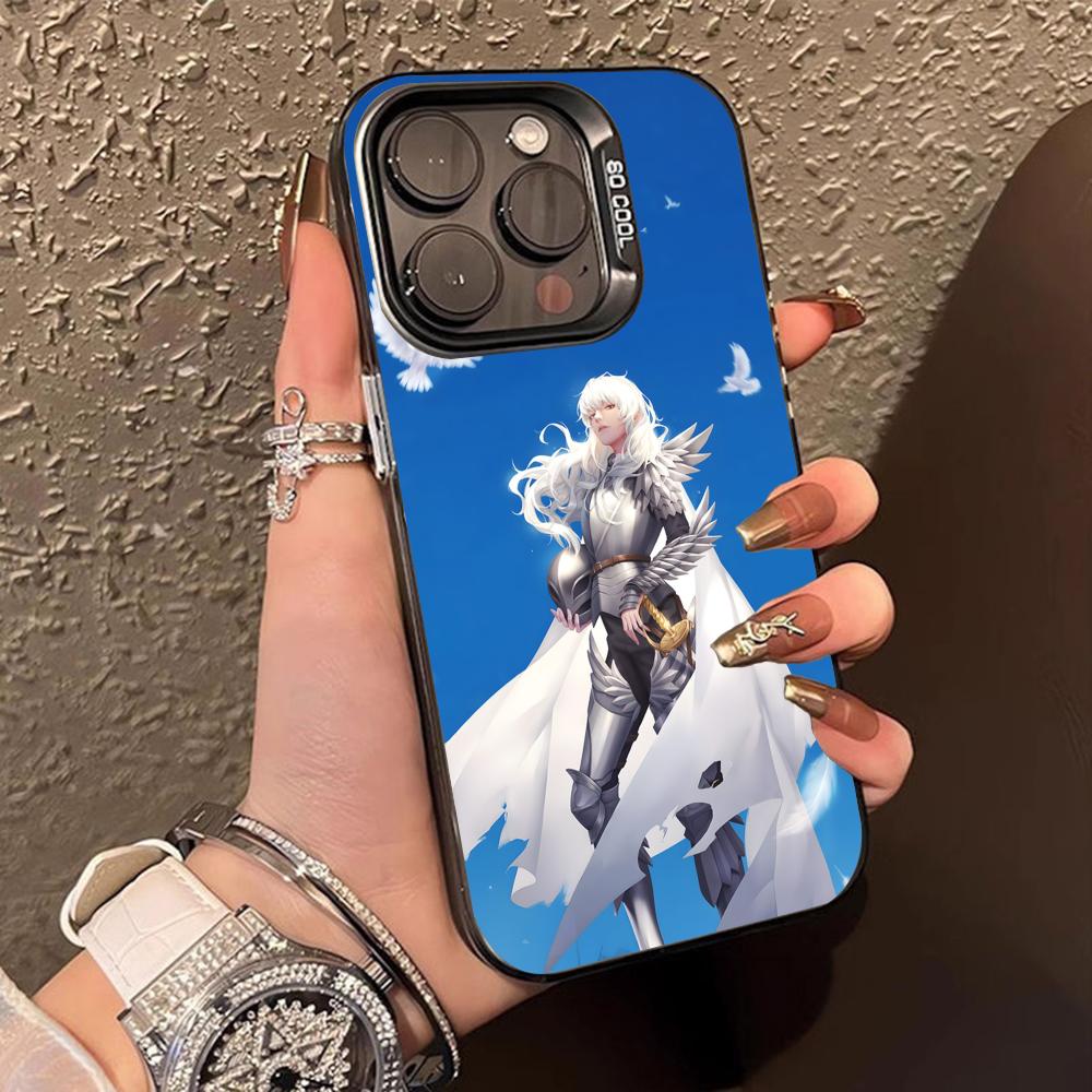 Anime Griffith Handyhülle für iPhone 17 16 15 14 13 12 11 X XR XS Air Pro Max Plus Schwarze Bunte Silberne Hülle