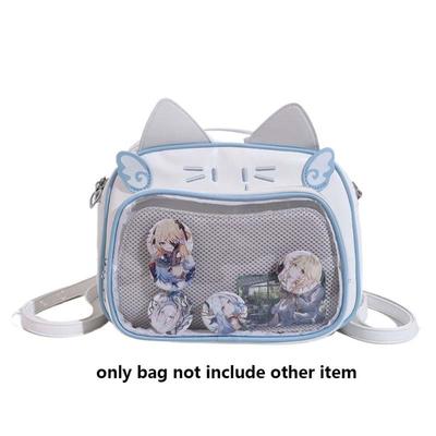 Tasche Reißverschlusstasche Kawaii Katze Itabag PU Baumwollbeutel Transparente Tasche Idol Merchandise Aufbewahrung Geldbörse Modische Rucksäcke Geschenk