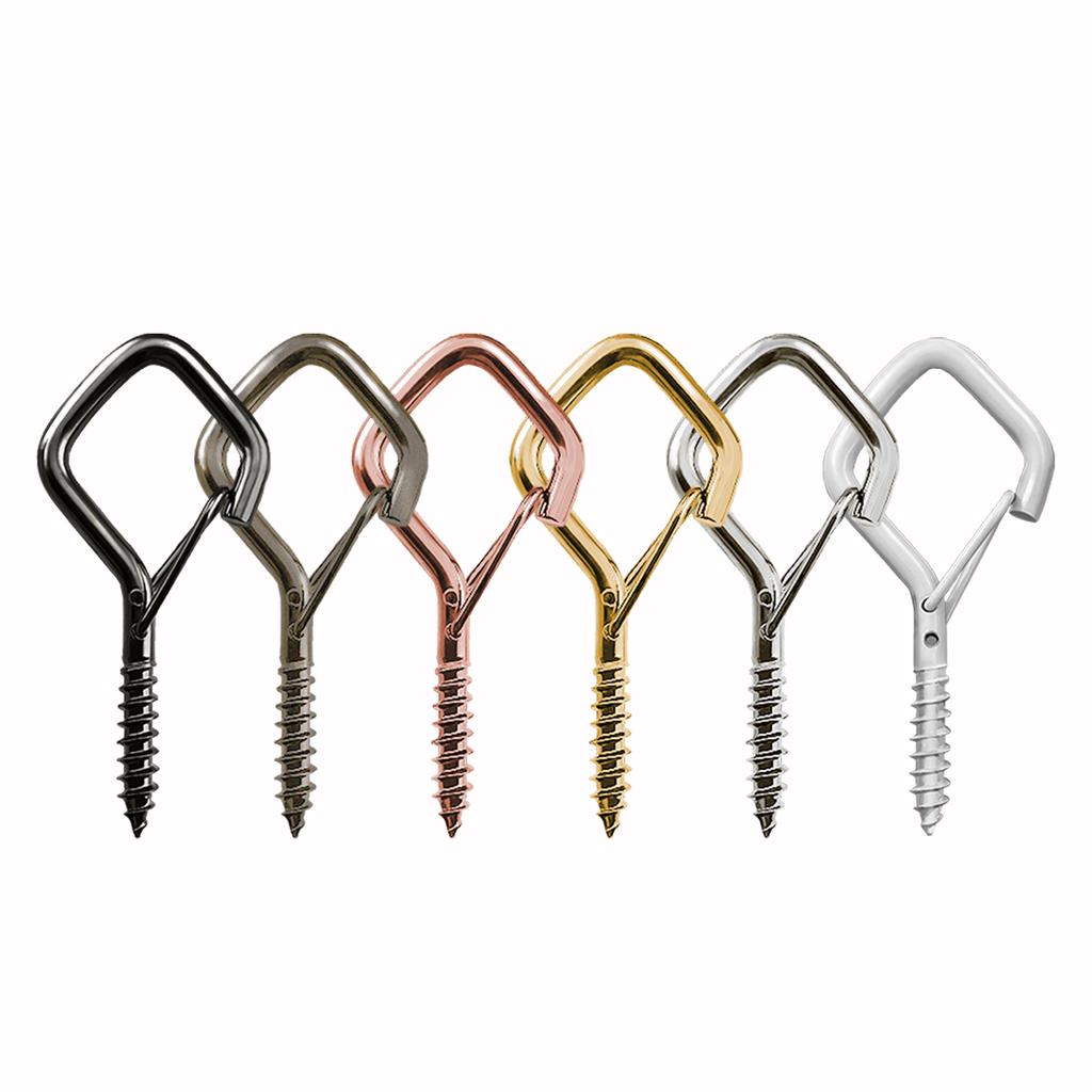 5-60Pcs Square Snap Safety Hooks Multiple Color Hook Sturdy Anti-Drop Hanging For Fixing String Lights Hanging Potted Plants