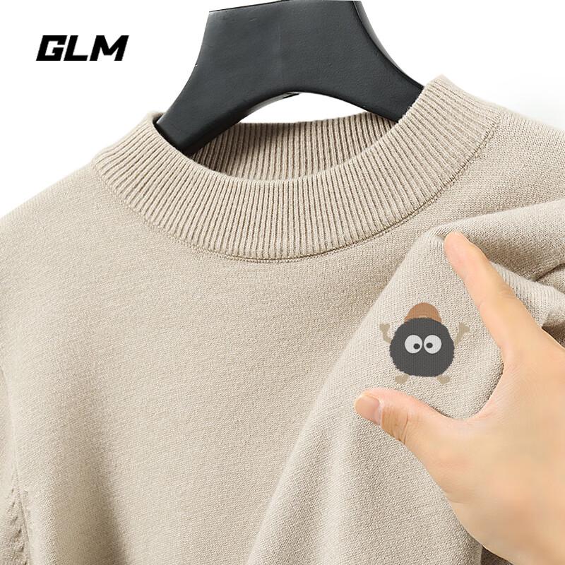 

GLM Men s Semi-High Collar Geometric Pattern Sweater L
