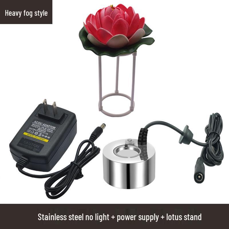 Colorful Lights 24V Fog Maker with Large Mist Output and Water Shortage Auto-Off for Aquariums and Rockeries