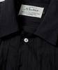 BEYOND CLOSET [Collection Line] Crease Cotton Open Collar Short Sleeve Shirt Black