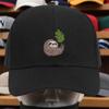Luiaard met Blad Geborduurde Baseballpet Polyester Casual Verstelbare Buitendop voor Unisex