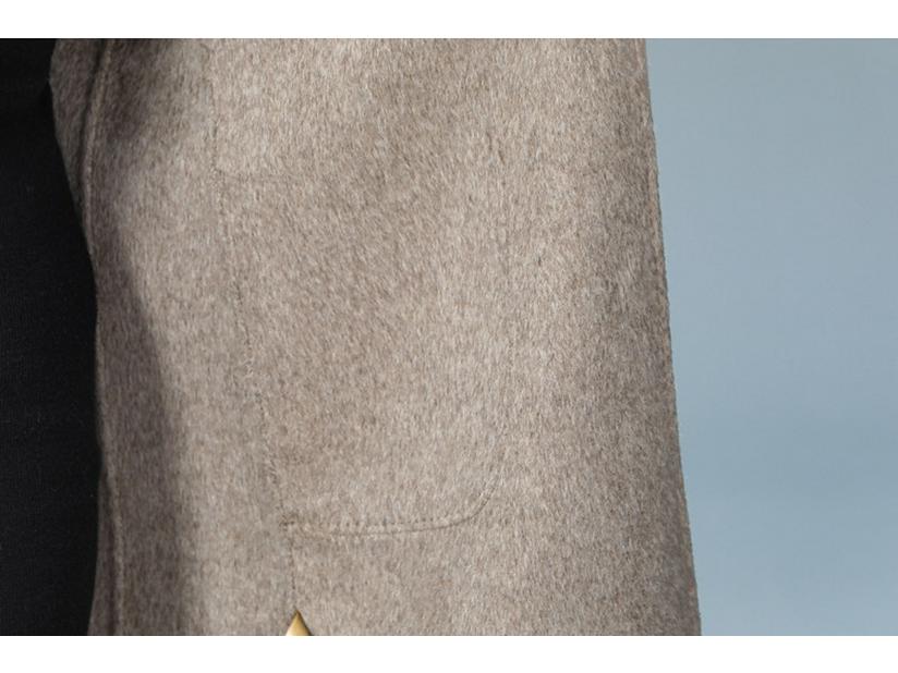 2025 New Autumn/Winter Double-Sided Cashmere Coat for Middle-Aged & Elderly Women - Mid-Length, High-End Wool Overcoat