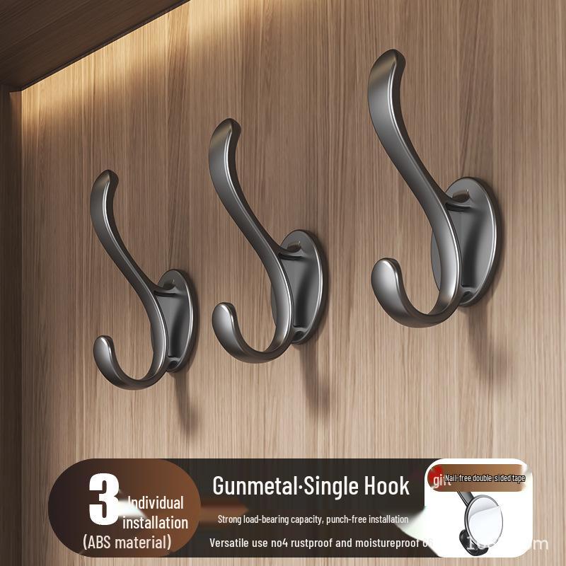 Strong Adhesive No-Drill Wall-Mounted Coat & Hat Hook for Entrance & Wardrobe