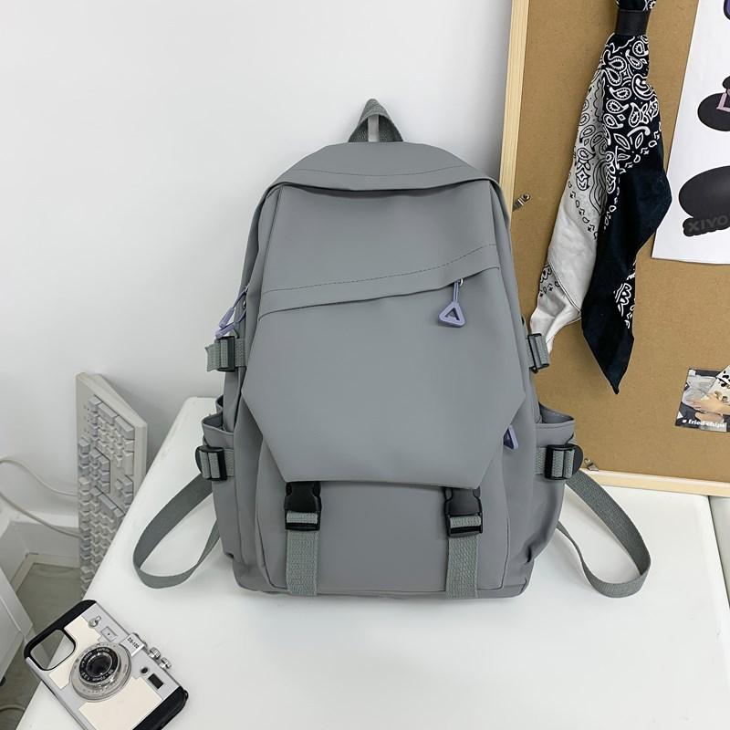 

College student schoolbag female male travel computer backpack junior high school student high school primary school strong durable large capacity b single pack сірий колір