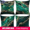 Green Crack Geometric Decoration, Pillowcase Ultra-Soft Polyester Material Living Room Sofa Back Car Pillowcase Decoration