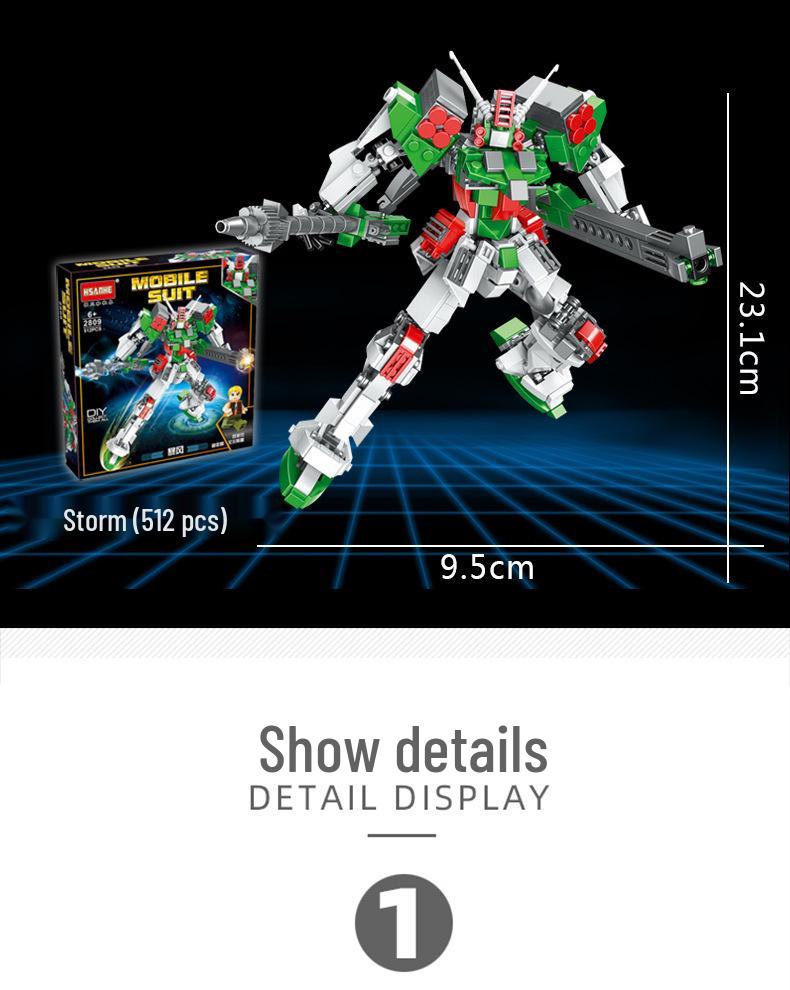 Heng San He Storm Mecha Building Blocks - Educational Robot Model Toy for Boys