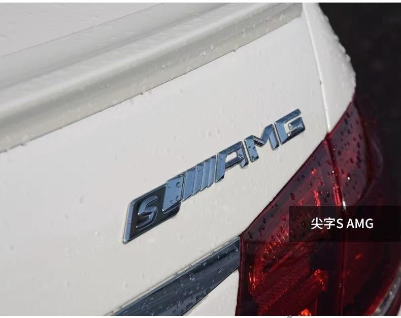 TGM3   3D Metal AMG Emblem Car Rear Trunk Badge Decal Sticker For Mercedes Benz W204 W205 W203 W211 W212 W213 W201 W210 W124 W126 W140