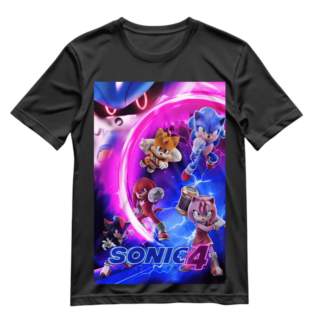 Sonic the Hedgehog 4 T Shirt Sonic the Hedgehog Shirt S-XXXL Sonic Graphic Tee B 3XL