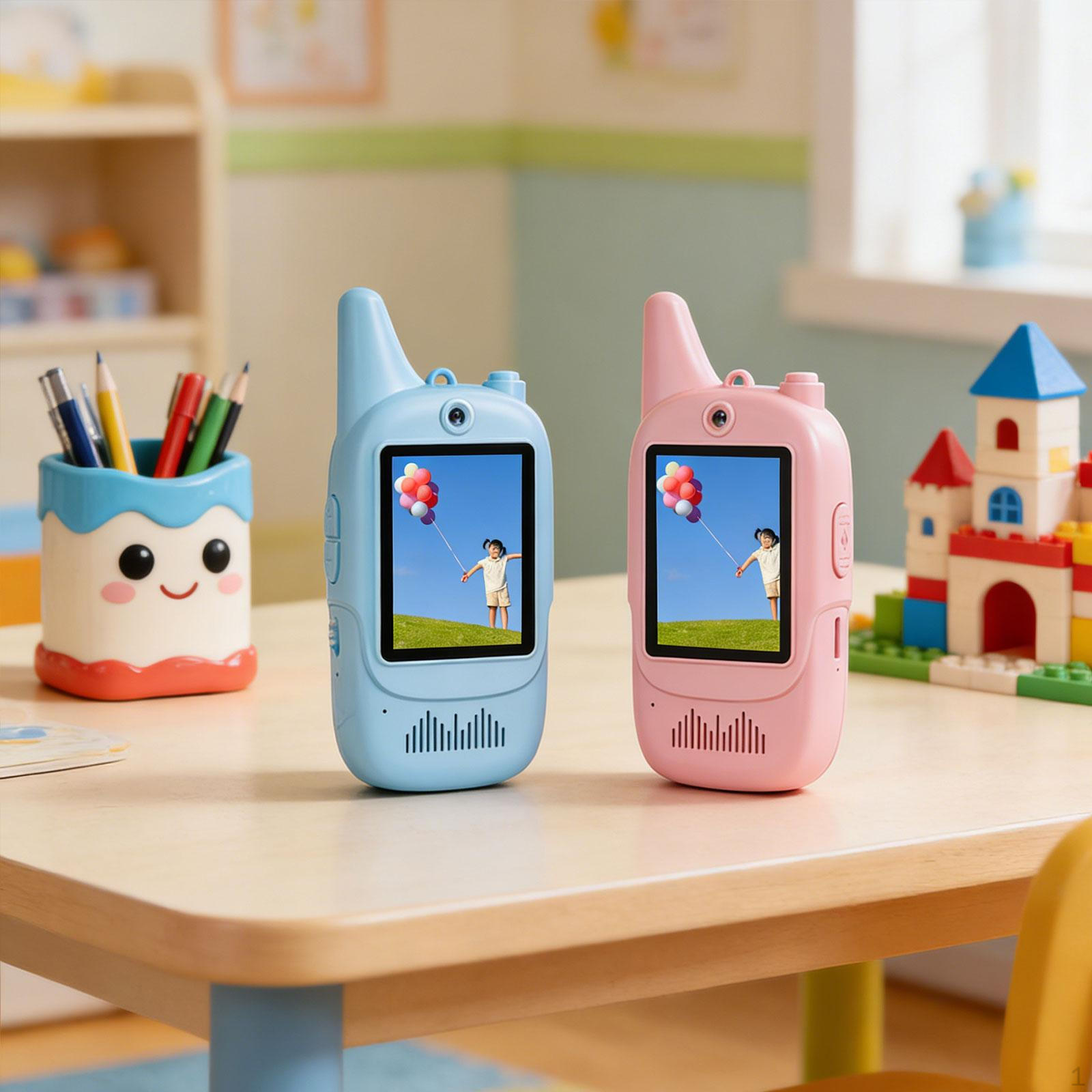 

2Pcs Walkie Talkies for Kids Cute Long Range Children Ages 3-12 Camping