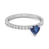 Blauer Saphir Solitärring - 925 Sterlingsilber