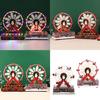 Rotating Christmas Ferris Wheel with LED Lights Musical Holiday Desktop Ornament Tabletop Decoration for Home Office