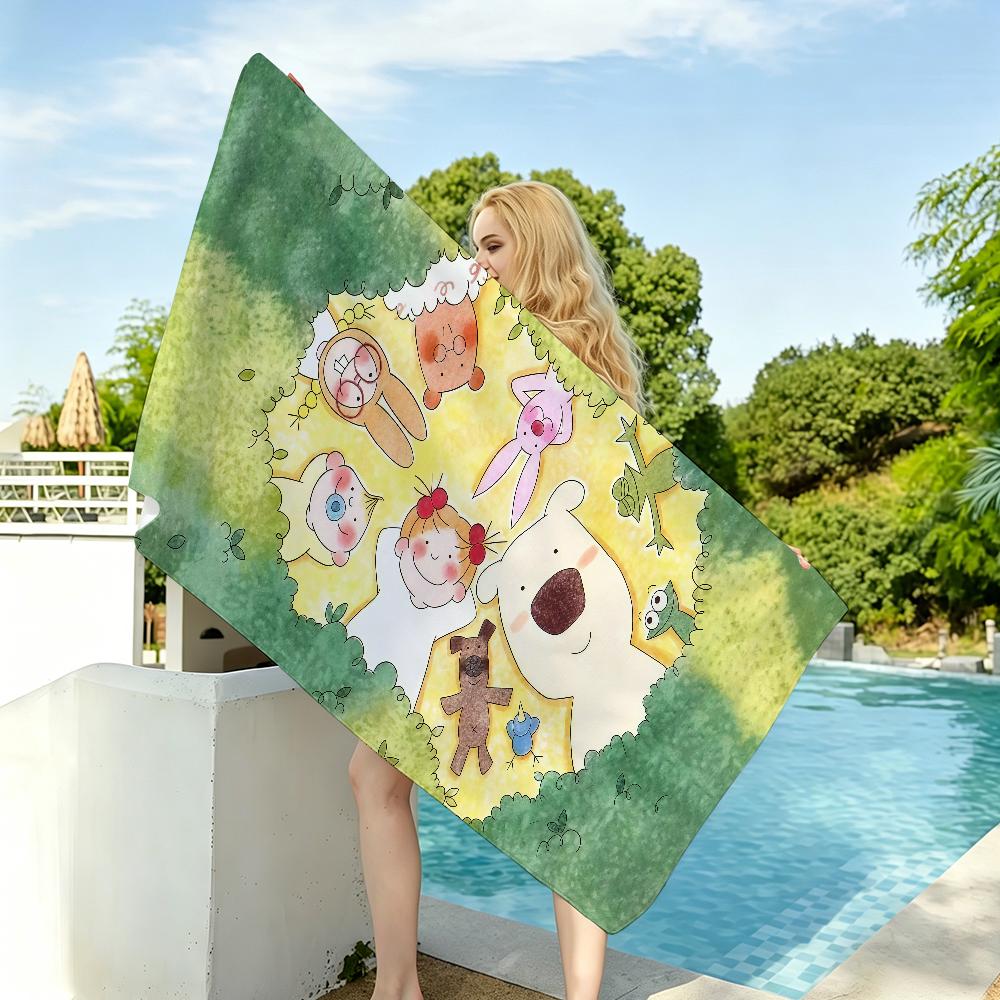 Cartoon C-coco and W-Wondrous Towel Drying Bath Towel Applicable To Light Swimming Camping Yoga Beach Out