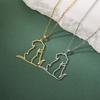 Cute Cat and Dog Pendant Necklace for Women and Girls, Stainless Steel Pet Jewelry Cat Necklace Gift, 2026 Trendy New Design