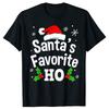 Christmas Santas Favorite Ho Naughty 100 Cotton Tshirts Men Fashion Print Loose Oversized Streetwear Hip Hop Unisex T Shirt