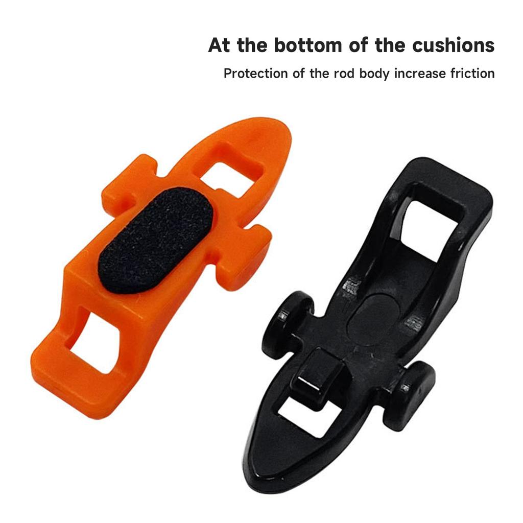 10 Pcs Fishing Hook keeper Holder with 3 Size Rubber Rings Fishing Rod Hook Keeper Baits Hanger Fishing Tackle Gear
