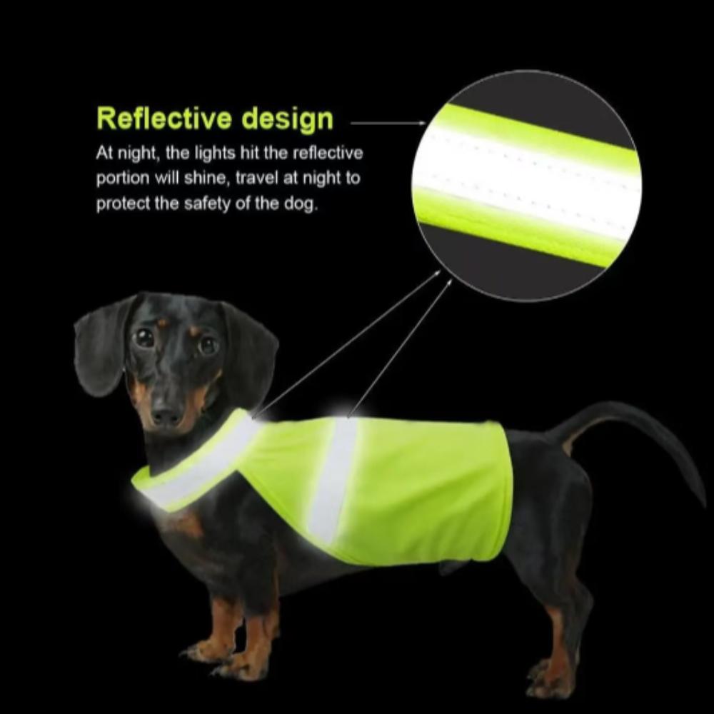 Adjustable Dog Safety Vest Reflective Pet Fluorescent Clothes Puppy Visibility Jacket  Running