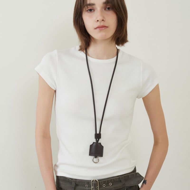 Fromwhere Key Ring Necklace Brown